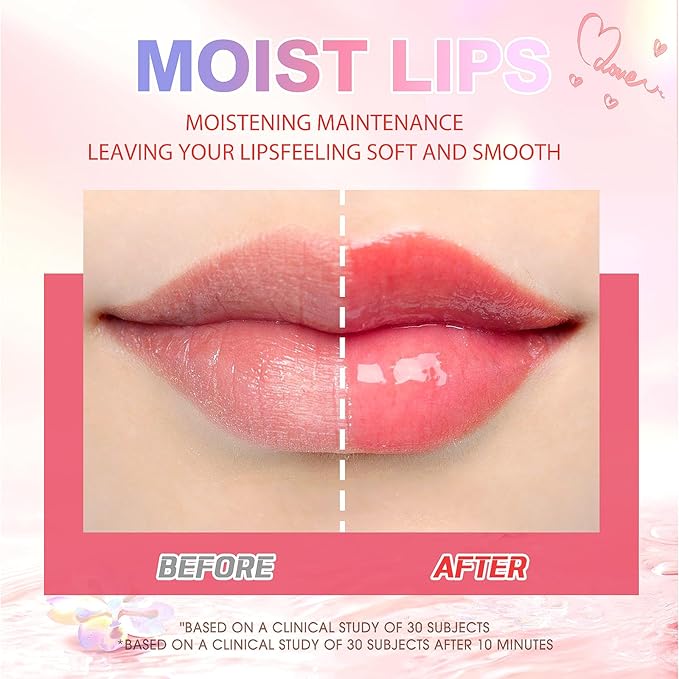 LANGMANNI Moisturizing Lip Oil,No-Sticky Lip Gloss Lip Balm Lip Care,Fruit Flavoured Lip Oil For Dry Lip's Moisturizing Hydrating And Nourishing ((Cherry+Coco))