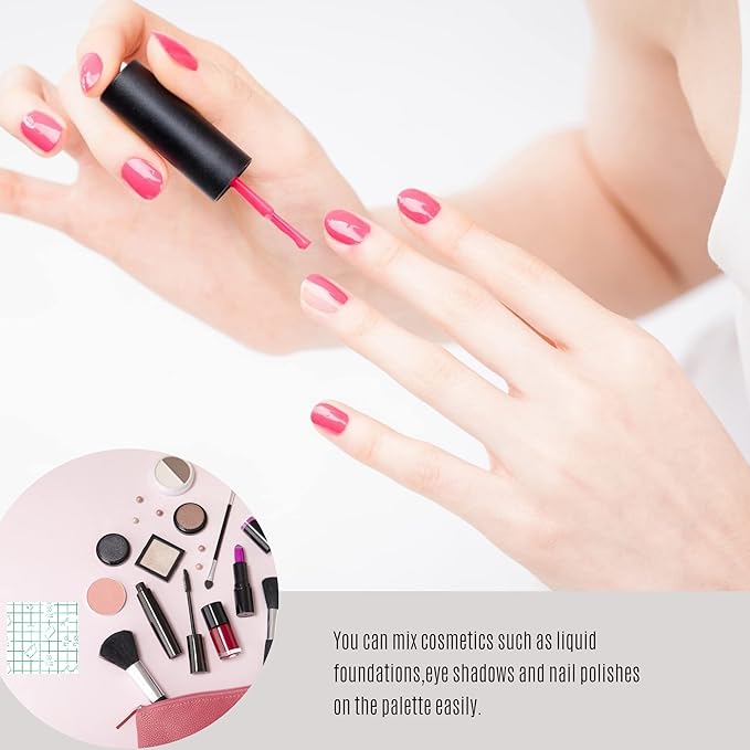 Disposable Makeup Palettes,Makeup Artist Must Haves Adhesive Makeup Mixing Tray Waterproof Tape,Mini Travel Makeup Palette for Women Girls Female Make up (3.2 Inch/120 Pieces)