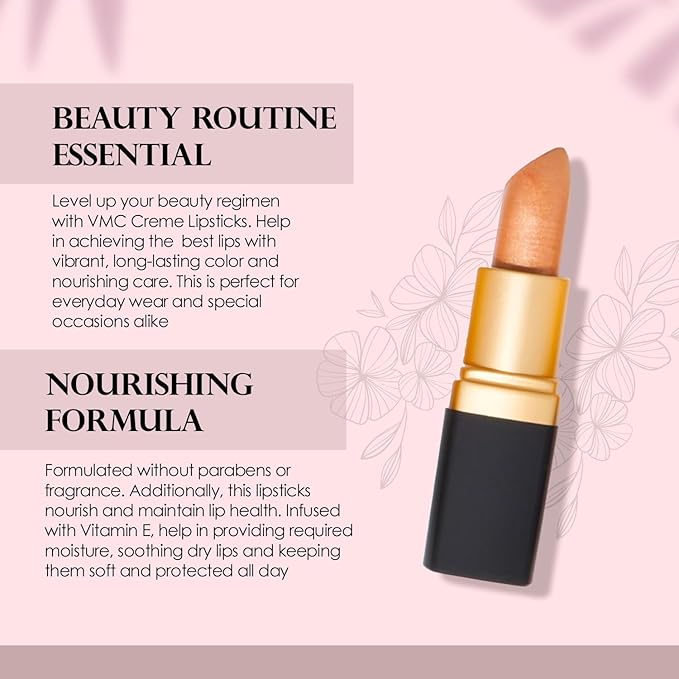 Vera Moore Cosmetics Soft Creme Lipstick - with Maximum Hydration & Moisture, Long Lasting Light Weight Opaque Color & Staying Power - Won't Feather or Fade - Fragrance & Paraben Free (Autumn Gold)