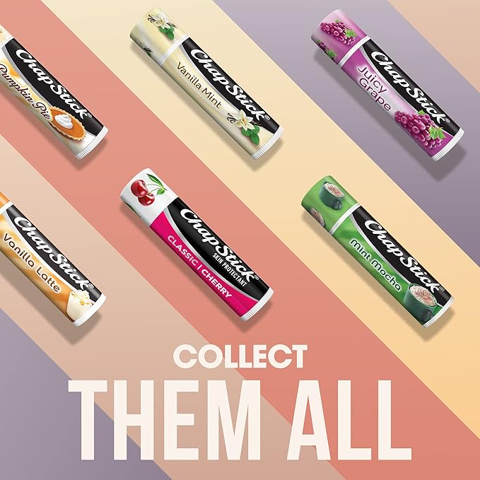 ChapStick Moisturizer 2-in-1 Lipcare SPF 15 Black Cherry 3-Pack + Classic Cherry Lip Balm 2-Pack, 0.15 Oz Ea (5 Piece Set)