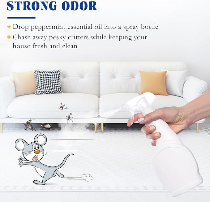 HIQILI 1 Fl Oz Peppermint Oil, for Homemade Spray, Diffuser, 100% Pure Natural 30ML