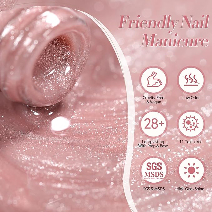 Born Pretty Cat Magnetic Eye Gel Nail Polish, Pastel Milky Jelly Cat Magnetic Gel Pastel Blue Green Purple Pink Nude Silver Nail Art Gel Manicure Salon DIY Gifts 7ML 6PCS