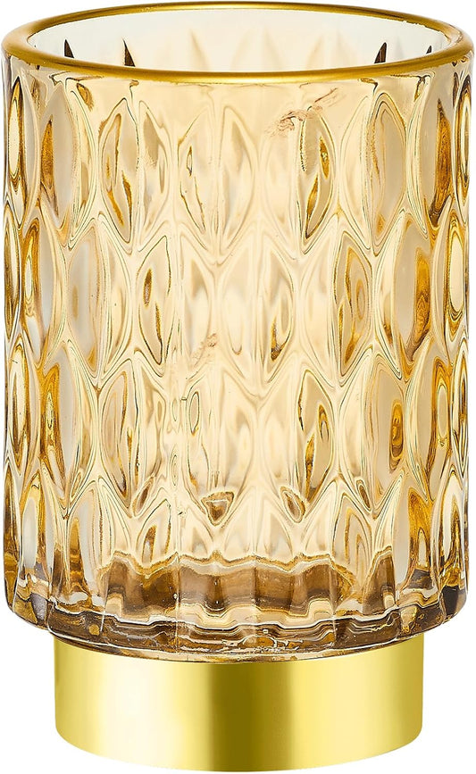 Makeup Brush Holder Organizer,Toothbrush Holders,Desk Pen Pencil Holder,Multifunctional Vintage Glass Brush Cup(A39-2-US)