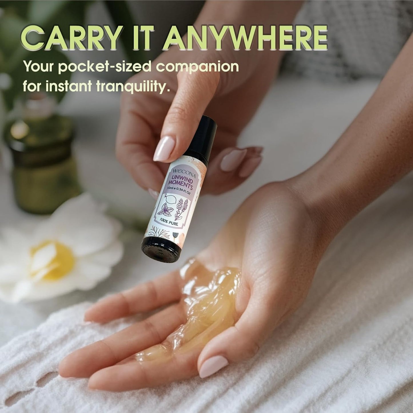 Aromatherapy Essential Oil Roll-On Set β 6x10ml Essential Oil Blends with Roller Bottles, Portable Essential Oils for Diffusers for Home,Relaxing Gift for Women & Men