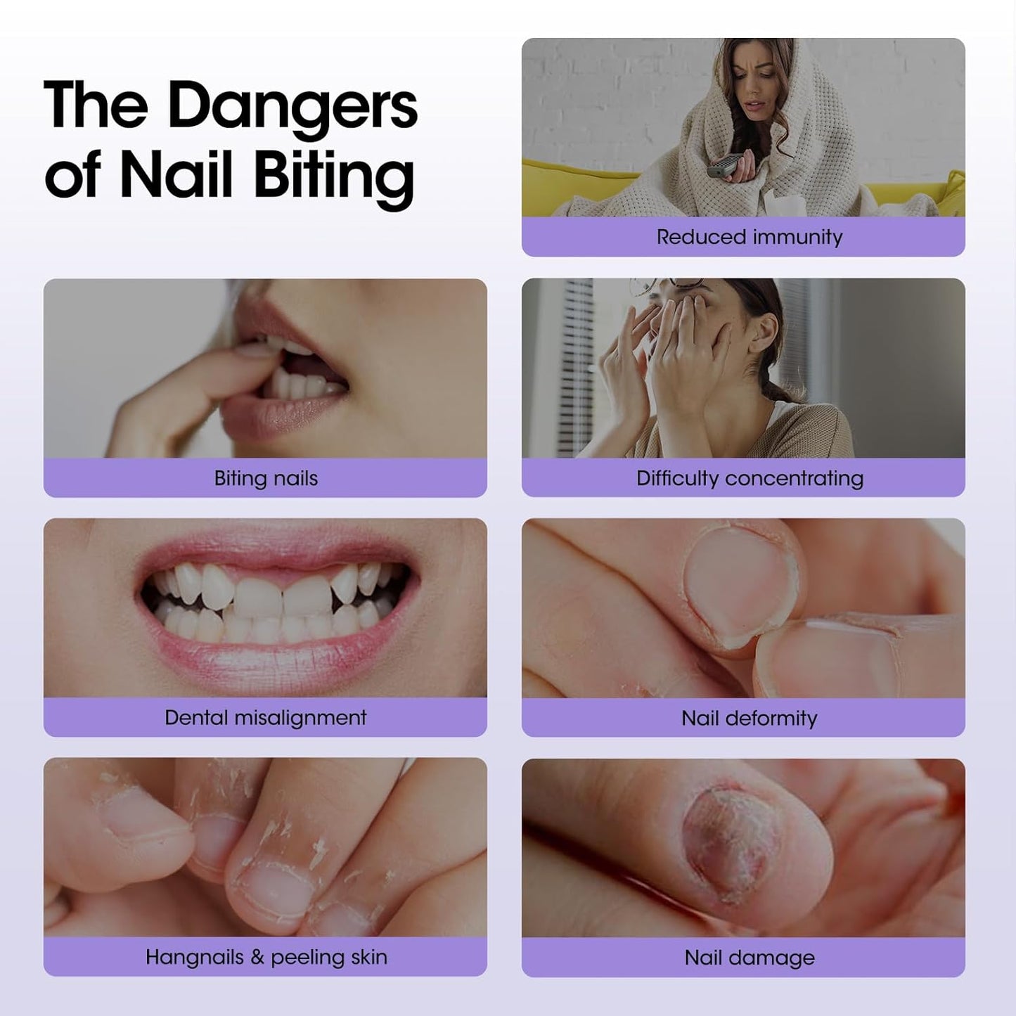 Gellen Nail Biting Treatment for Kids & Adults, Roll-On Stop Thumb Sucking Deterrent, 10ml Nail Biting Prevention, Quick Dry & Water-Resistant No Bite Nail Polish, Nail Care Solution