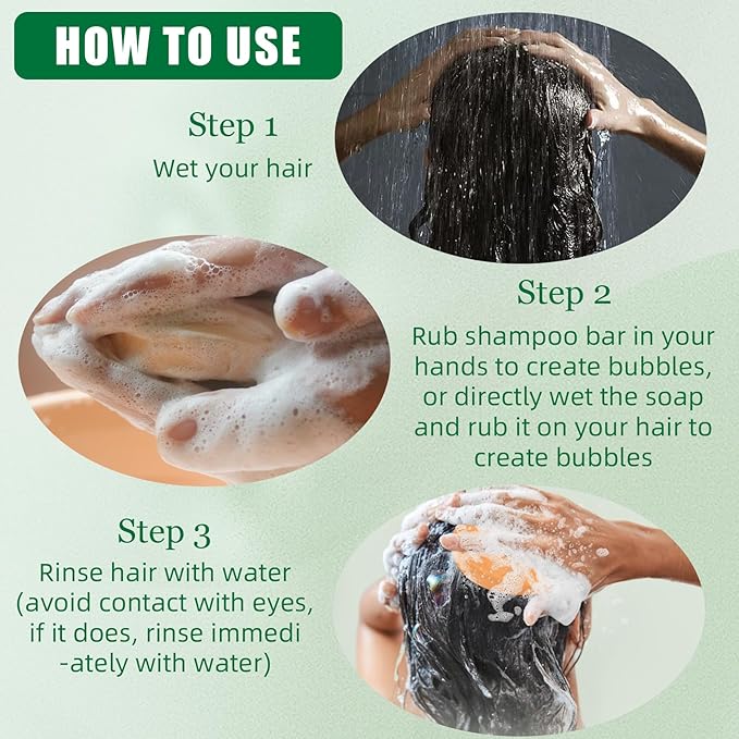 Solid Shampoo Conditioner Bar 2-In-1, Citrus Bar Shampoo for Dry, Itchy, and Oily Scalp, pH Balanced, Vegan Bars for Hair Strengthening Cleansing Moisturize, Cruelty-Free, 3 oz (Pack of 2)