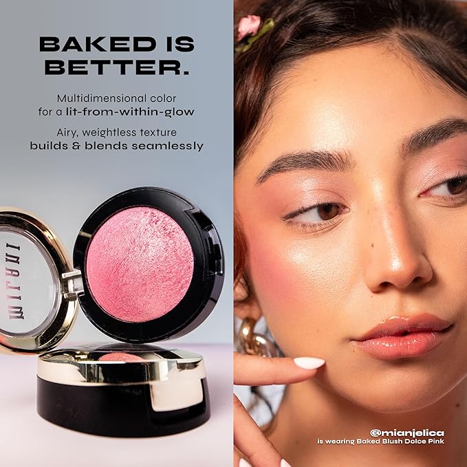 Milani Rose Blush, Powder Blush for Cheeks, Cruelty Free Makeup - Shape, Contour & Highlight Face for a Natural Matte Finish -Coral Cove
