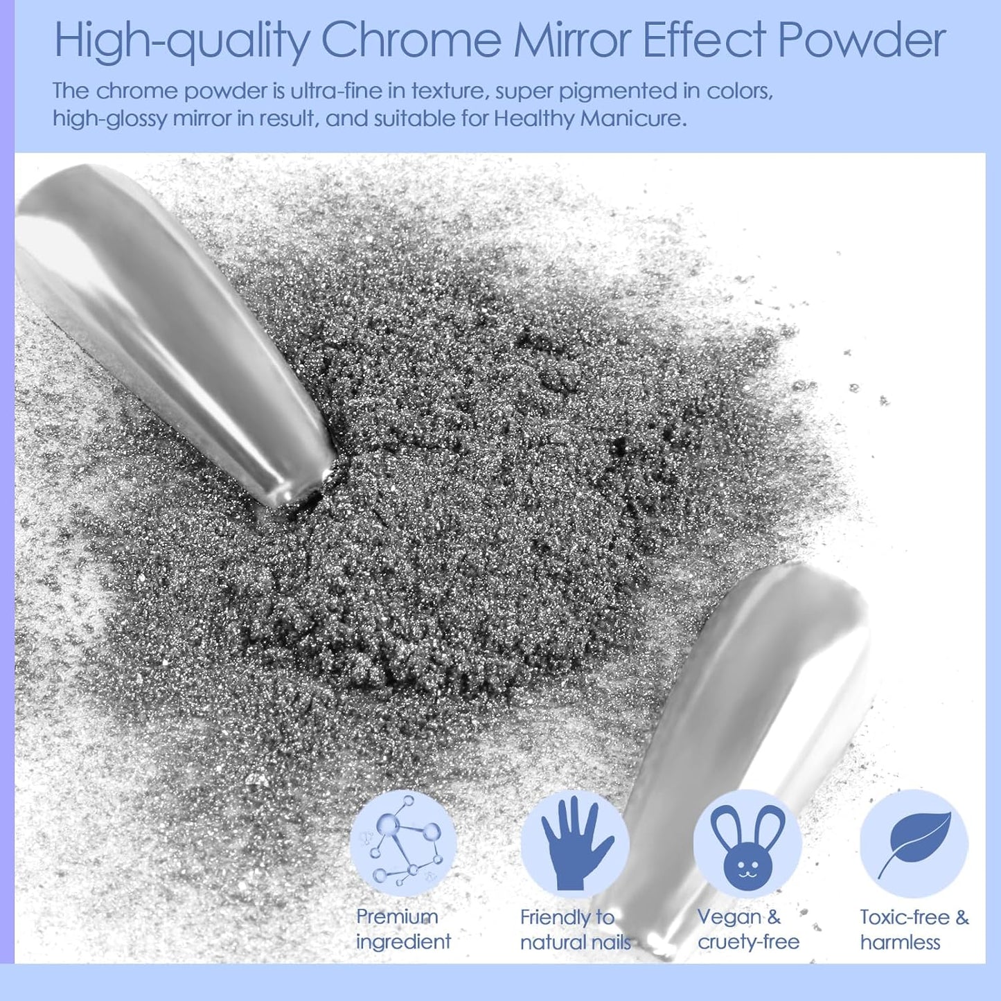 Allstarry Chrome Nail Powder, Metallic Mirror Gold Chrome Powder Pigment Color Changing Chameleon Nail Powder Nail Art Glitter Dust for Gel Nail Manicure DIY at Home Salon Women Gifts