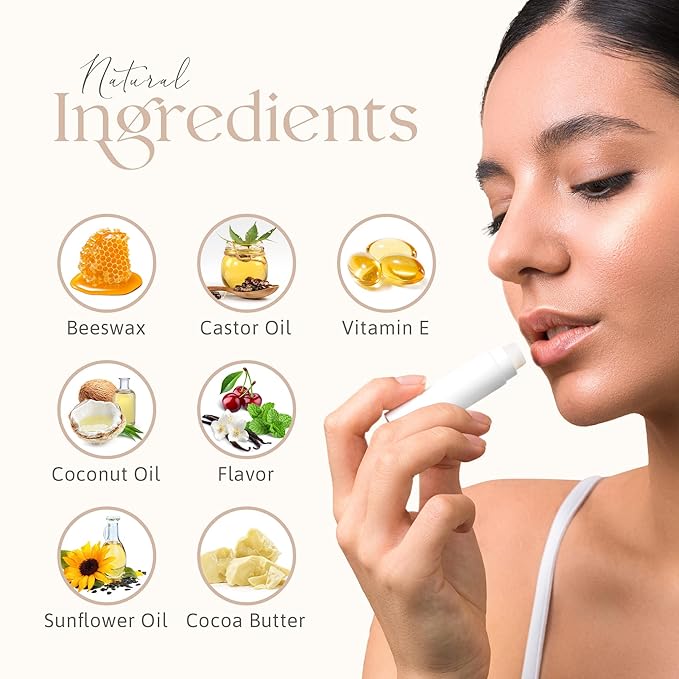 Lip Balm Bulk Unlabeled - Made in USA Bulk Chapstick - Natural Ingredients Vitamin E Shea Butter - Custom Chapstick Bulk For Party & Wedding Favors (100 Count, Vanilla)