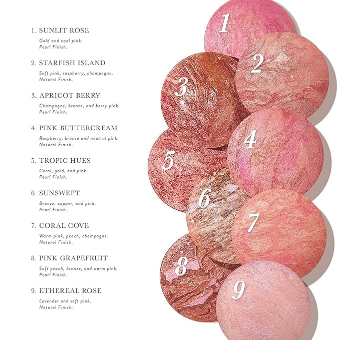 LAURA GELLER NEW YORK Baked Blush-n-Brighten Marbleized Blush - Apricot Berry - Creamy Lightweight - Satin Finish
