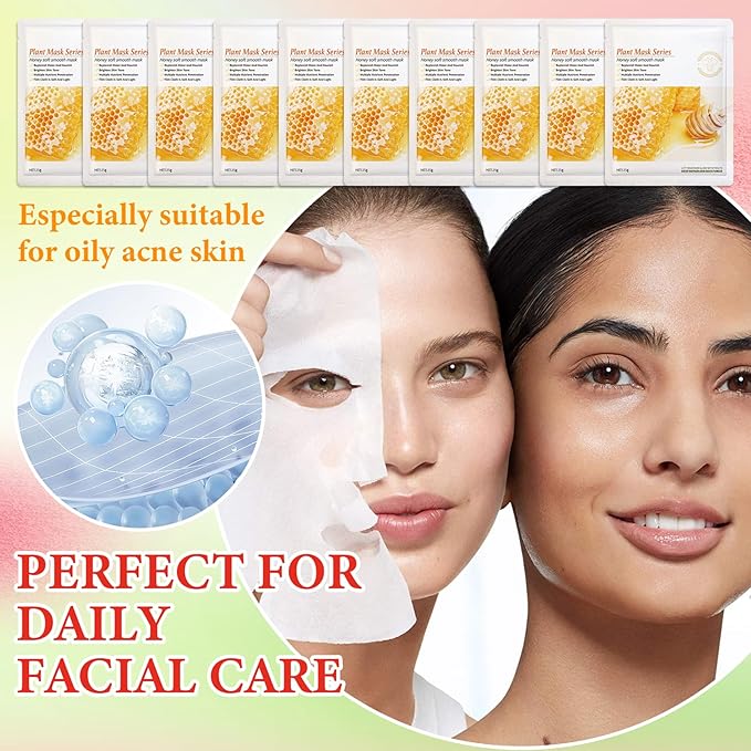 10 Pack Variety Facial Sheet Masks Skin Care Set, Hydrating Bulk Sheet Face Masks Skincare Gifts Set for Women Men, Long Lasting Moisturizing Face Mask Skincare for All Skin Type(B7)