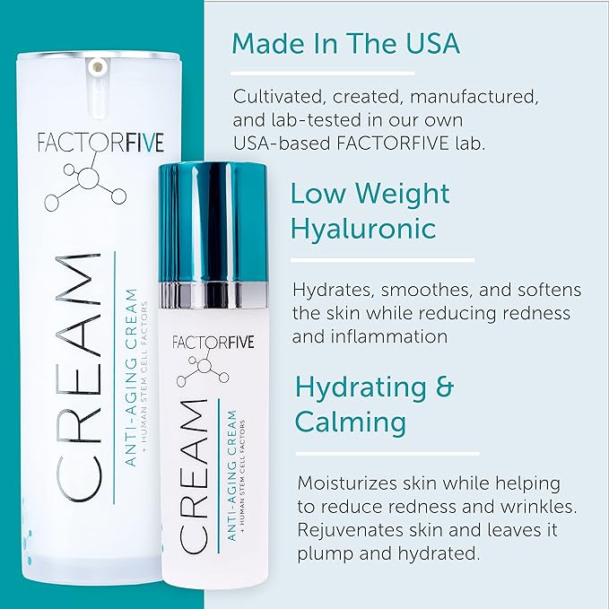 Age Defying Cream with Human Derived Apidose Stem Cell Growth Factors for Anti-Wrinkle, Collagen Boost, and Acne Scarring Repair, Travel Size, 0.34fl oz/10ml