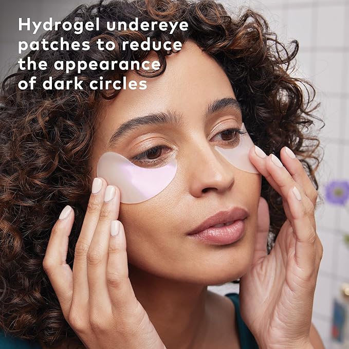 The Good Patch Brighten Up Hydrogel Under Eye Patches for Dark Circles and Puffy Eyes, Made with Niacinamide, Vitamin K, Pine Leaf Extract, Clinically Proven (6 Total Patch Sets)