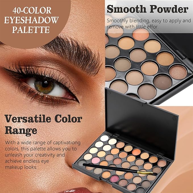 Makeup Sets for Women Girls Air Cushion Eyebrow Pencil Eyeshadow Palette Mascara Lipstick Makeup Bag, Create Sophisticated Makeup for Your Wife & Girlfriend