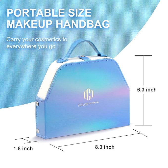 Color Nymph Makeup Kit for Girls Beginner Makeup Gift Set with Portable Bag Include 2 Color Lip Gloss, Eyeshadow Pen, Blush & Contouring, Highlight, Mascara, Eyebrow Pencil