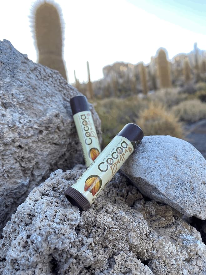 Moisturizing Lip Balm Cocoa Butter Box of 6, Moisturizing Hydrated Lips, Light Yellow, 0.13 Fl Oz, 1