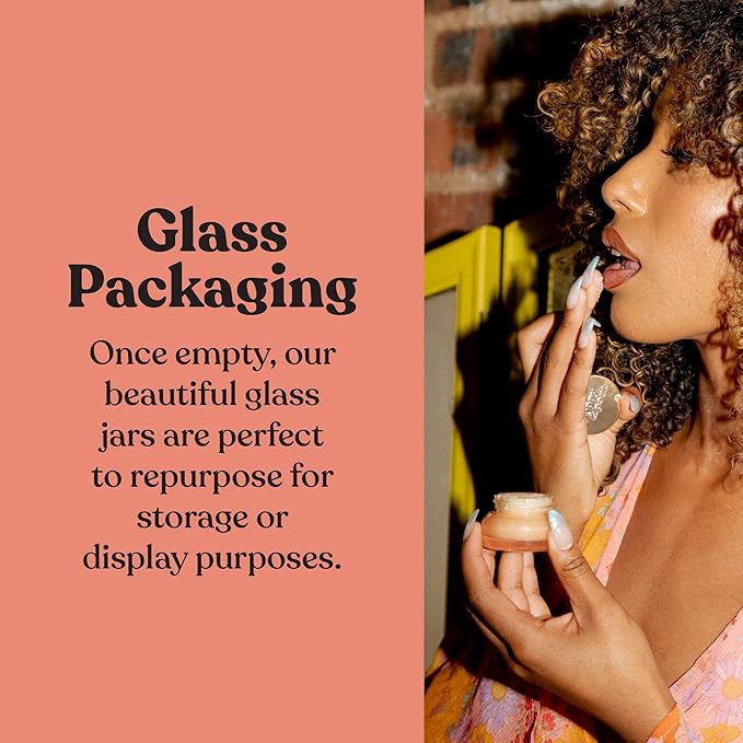 Poppy & Pout Natural Lip Scrub, Moisturizing Sugar Scrub for Dry Lips, Lip Scrubber Exfoliator with Essential Oils Smooths and Hydrates Lips, In Recyclable Glass Jars, Cruelty Free - Sweet Mint