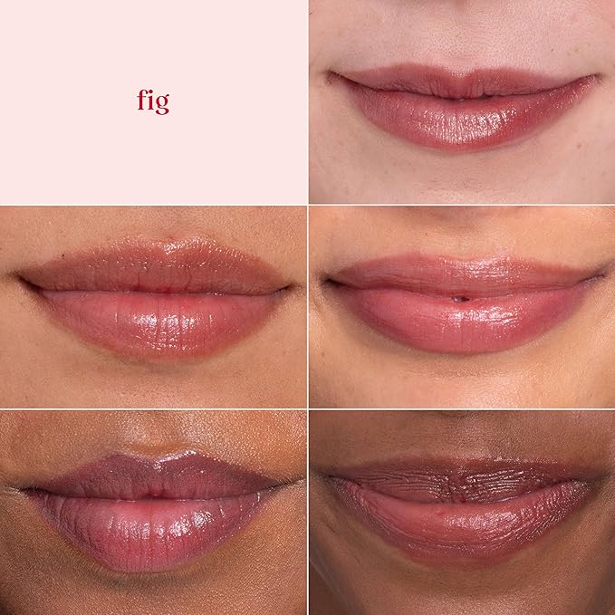 Burt's Bees Shimmer Lip Tint, Tinted Lip Balm Stick, Moisturizing for All Day Hydration with Natural Glowy Pigmented Finish & Buildable Color, Fig, 1 Tube, 0.09 oz.