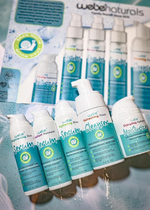 WEBE Hydration Snail Mucin Moisturizer – Hydrating Face Cream with Hyaluronic Acid, Retinol & Peptides for Smoother, Youthful-Looking Skin