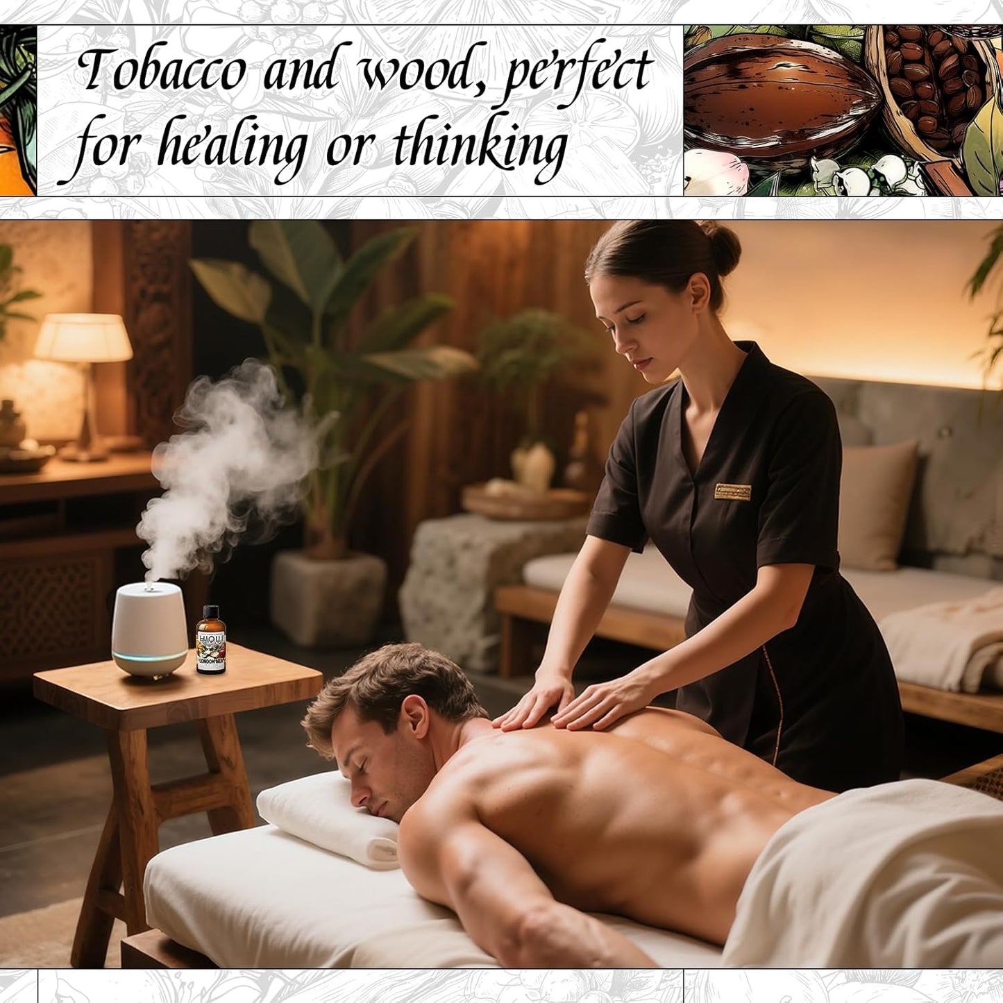 HIQILI London Men Fragrance Oil for Candle & Soap Making, Inspired by Bvr.Berry LON for-Men, Essential Oil for Diffuser, Large Rooms, Office, New Car Scents - 1 Fl Oz