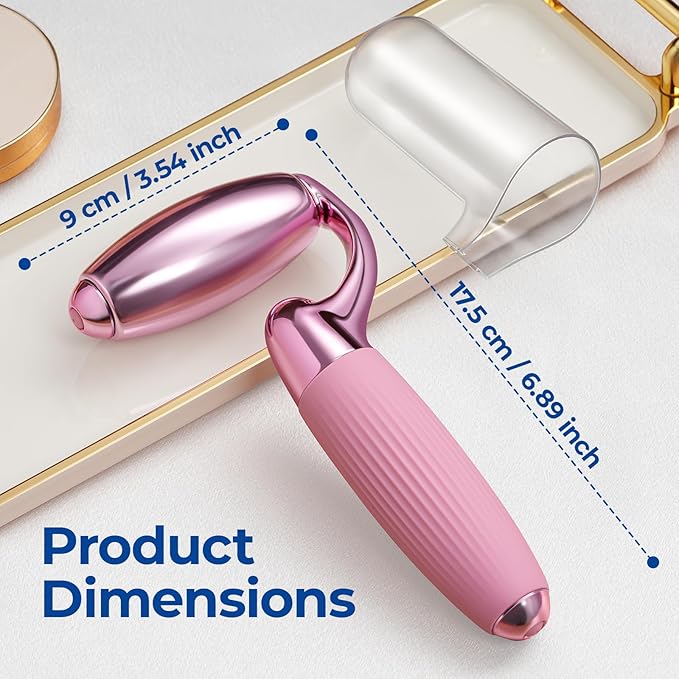 MORGLES Ice Roller for Face and Eyes, Ice Face Roller for Women Skin Care, Cold Facial Roller for Puffiness, Migraine Relief and Lymphatic Drainage