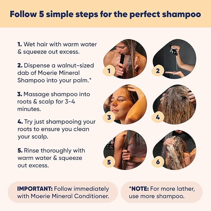 Moerie Ultimate Mineral Shampoo and Conditioner Set - Vegan Friendly, Paraben Free, Hair Growth Products for Longer, Thicker, Fuller Hair - Includes Hair Mask