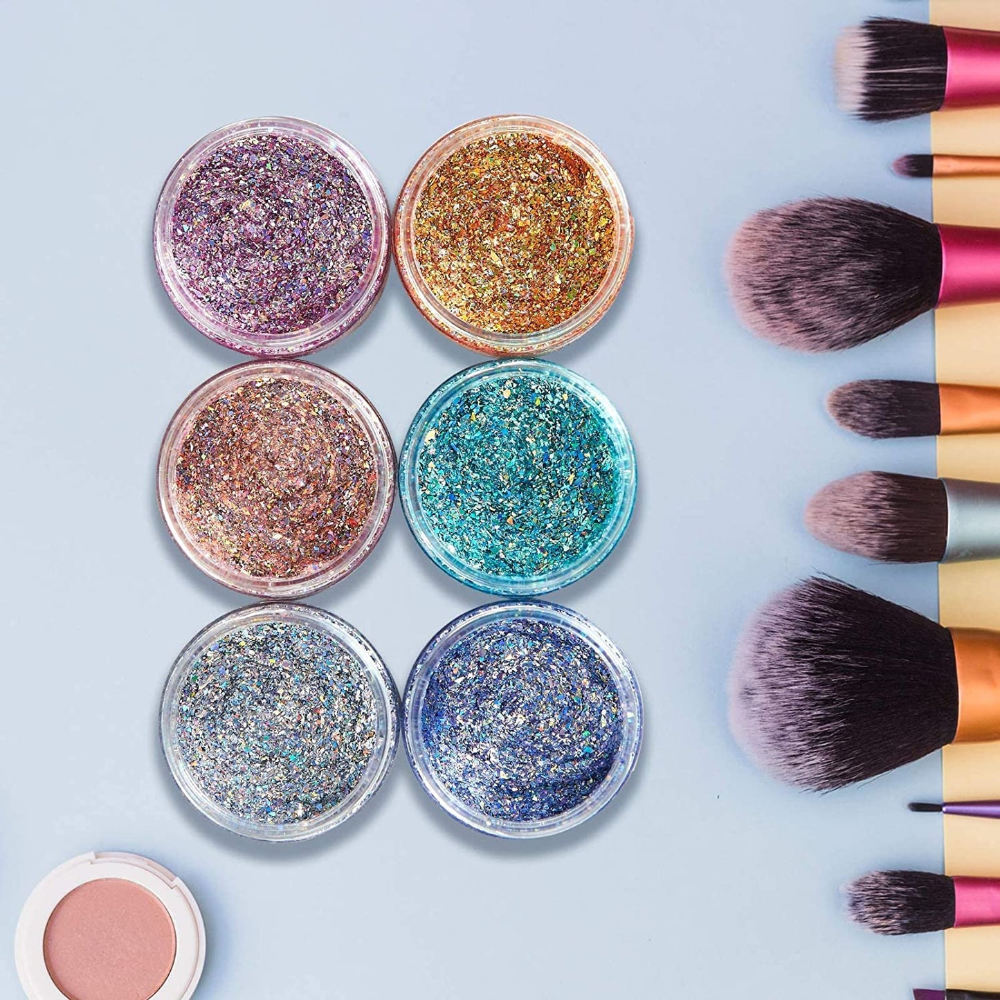 Eternal Moment 36 Pack 1 OZ Plastic Jars Round Clear Cosmetic Container Jars with White Lids, Perfect for Lotion, Slime,Cream, Ointments, Makeup, Eye Shadow, Samples, Pot, Travel Storage