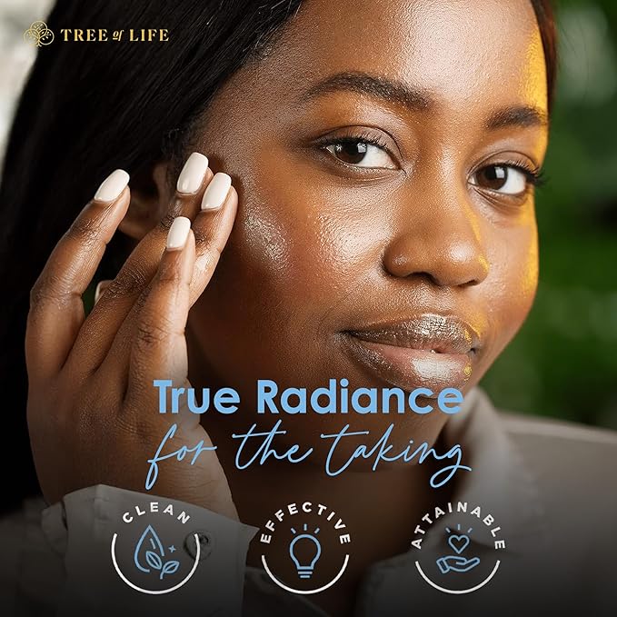 Tree of Life Beauty Facial Skin Care Set, Brightening, Firming, Hydrating, Dry Face, Dermatologist Tested - Vitamin C and Hyaluronic Acid Facial Serum - Skin Care Kit, 2 count of 1 Fl Oz