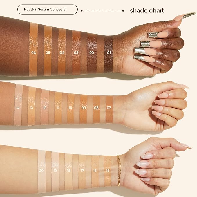 Live Tinted Hueskin Serum Concealer - Medium-to-Full Coverage Concealer with Niacinamide, & Hyaluronic Acid for Dark Circles, Fine Lines & Wrinkles, Buildable Long-Lasting Formula, 0.35 oz - Shade 2