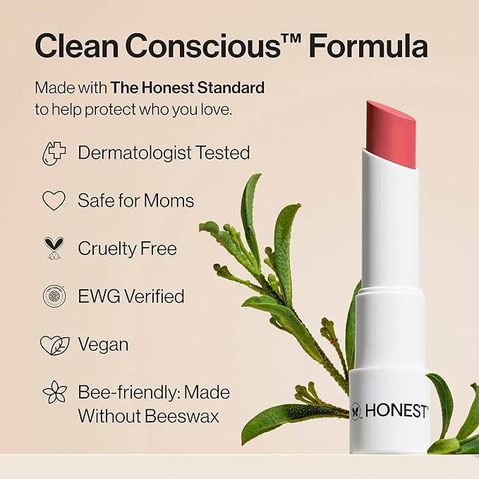 Honest Beauty Tinted Lip Balm | Antioxidant-rich Acai Extracts + Avocado Oil | EWG Certified, Vegan, Cruelty Free | Blood Orange