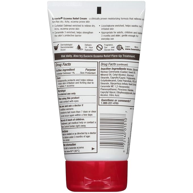 Eucerin Eczema Relief Cream and Body Wash (13.5 Fl Oz) + Eczema Relief Cream (5 Oz), Skin Care Set with Colloidal Oatmeal (Skin Protectant)