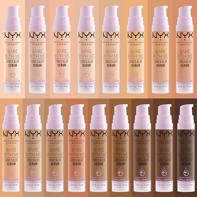 NYX PROFESSIONAL MAKEUP Bare With Me Concealer Serum, Up To 24Hr Hydration - Beige