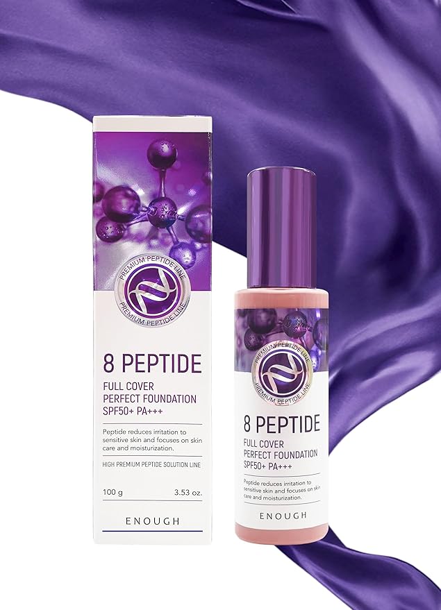 Enough 8 Peptide, Full Cover Perfect Foundation, SPF 50+ PA+++, #21, 3.53 oz (100 g)