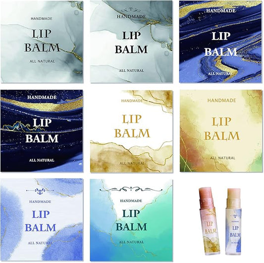 CRASPIRE Lip Balm Labels 80pcs Homemade Lip Balm Labels 2” Clear Lip Balm Labels for Tubes Printable Waterproof Lip Balm Stickers Labels for Lip Balm Handcream Candle Container(Phnom Penh Quicksand)