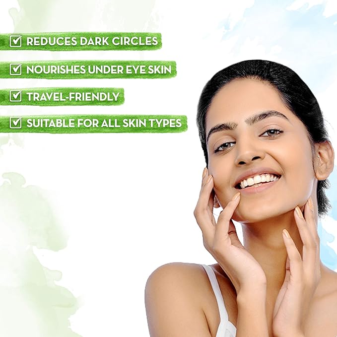 Mamaearth Bye Bye Dark Circles Eye Cream | with Cucumber & Peptide | Reduces Puffiness, Bags & Wrinkles | Nourishes Under Eye Skin | Suits All Skin Types | 0.70 Oz (20g)