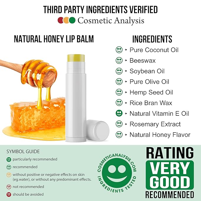 Natural Cherry Lip Balm Bulk, Unlabeled Filled, 50 Pack Add Your Own Labels