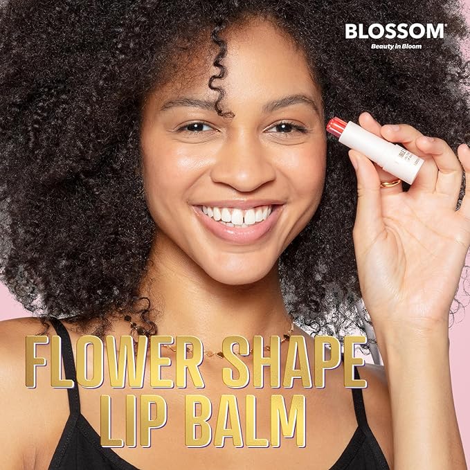 Blossom Double Take Flower Shaped Dual Tinted Moisturizing Lip Balm with Shea Butter, 0.13oz/3.6g, Bubblegum Pink