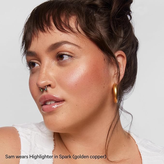 Milk Makeup Highlighter, Spark (Golden Copper) - 0.21 oz - Dewy Cream Highlighter Stick - Blendable & Buildable - 1,000 Swipes in Every Stick - All Skin Types - Vegan, Talc Free & Cruelty Free