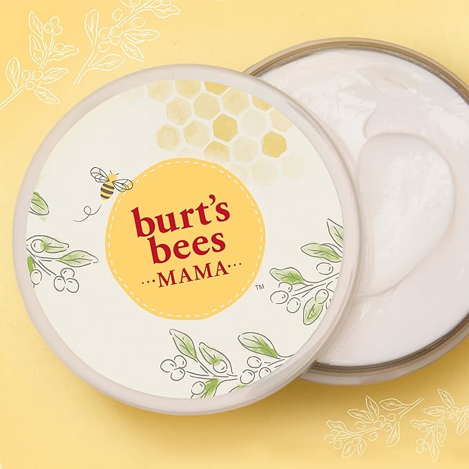 Burt's Bees Mama Belly Butter Stretch Mark Cream for Pregnancy Massages Body & Reduces Scar Appearance, Prenatal & Postnatal Tummy Skin Care, Shea Butter & Vitamin E Rich Formula, 6.5 Oz (Pack of 3)