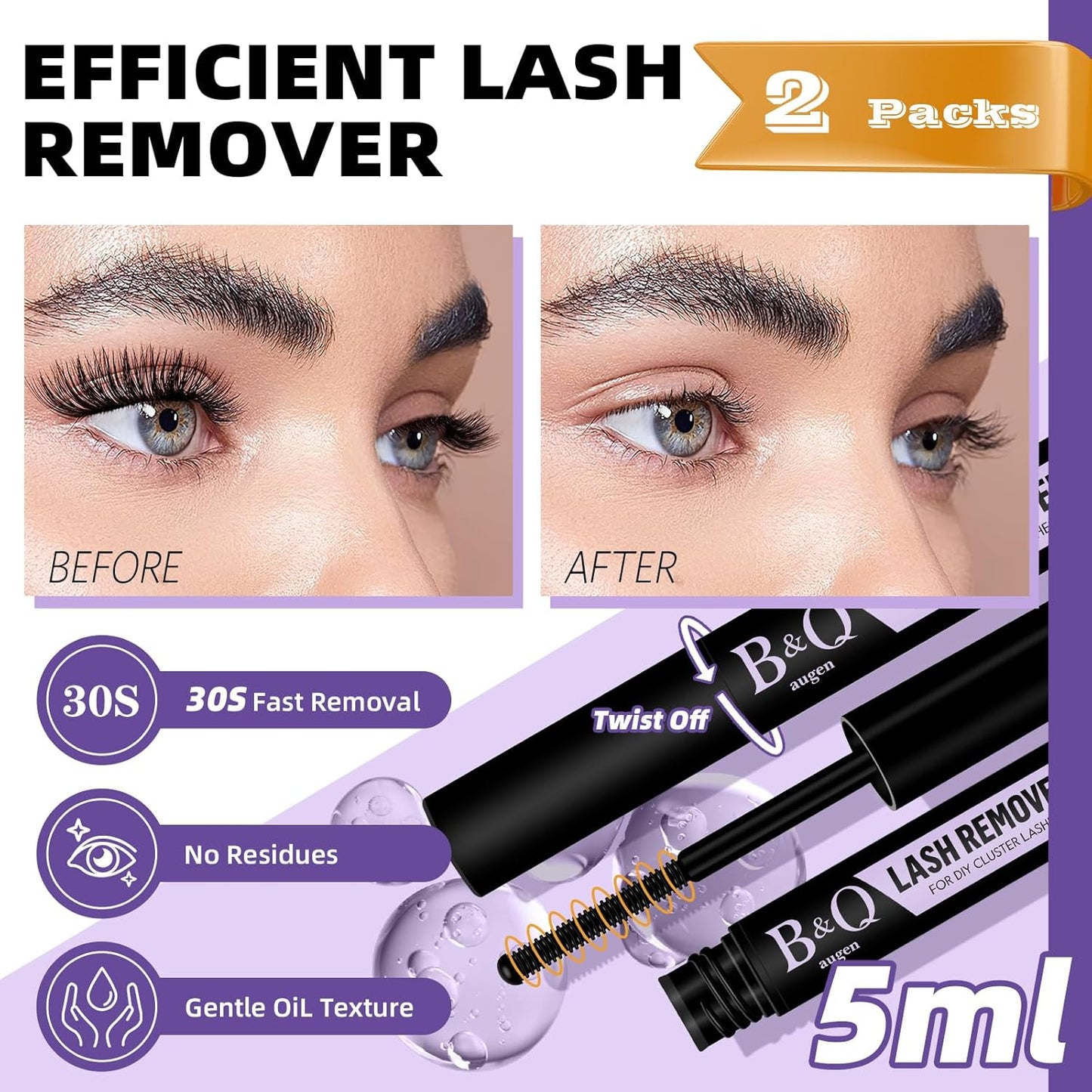 Lash Shampoo Kit Lash Cleaning Kit 50ML Lash Bath Kit Lash Wash for Eyelash Extensions Lash Remover Mascara Brush with Hairband Portable Eyelash Cleanser for Home Use (50ML Shampoo Kit)