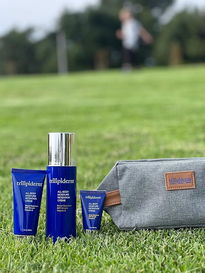 Trilipiderm All-Body Moisture Retention Crème w/SPF 30, Vitamin D - Broad Spectrum Face & Body Sunscreen, Non-Greasy Sun Lotion, Hydrating Sun Cream, Plant-Derived Lipids, Airless Pump Bottle - 8 Oz