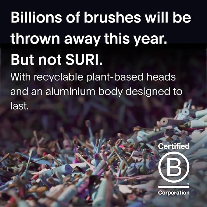 SURI 1.0 Sonic Electric Toothbrush | 40+Day Battery | Designed in California | Sustainable Electric Toothbrush for Adults | Travel Toothbrushes | Tooth Brush | Blue