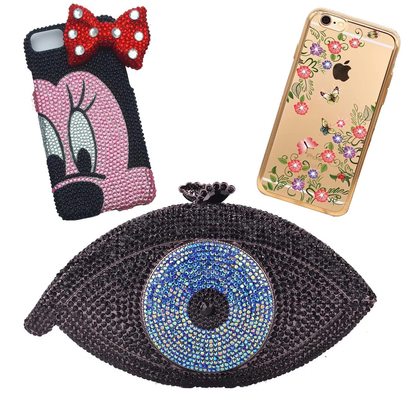 3000 Pieces SS6 2mm Flatback Rhinestones Clear Glass Round Gems Crystals for Nail Art DIY Crafts Clothes Shoes Bags (Light Blue)