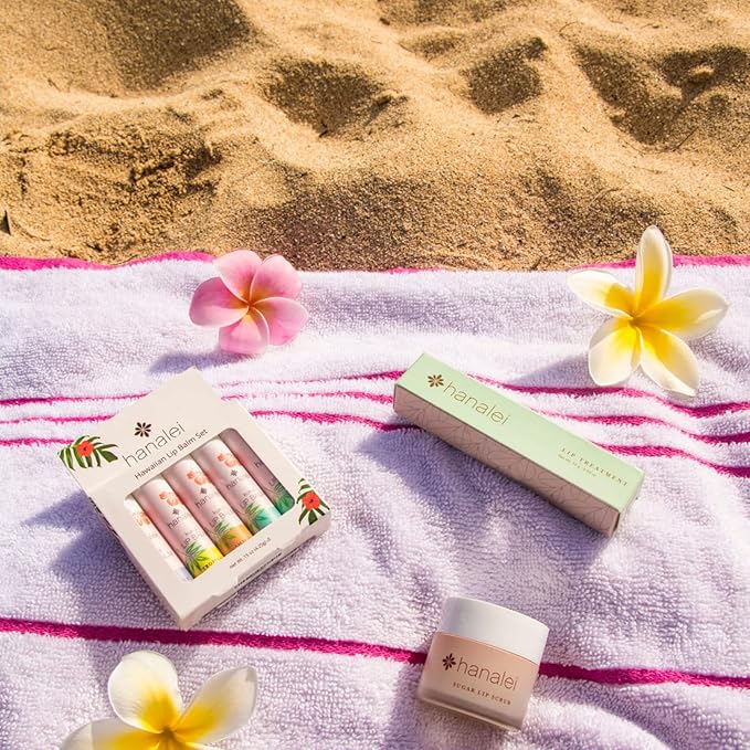 Hanalei Lip Balm and Moisturizer - Natural Kukui Oil and Beeswax Lip Moisturizer to Hydrate and Replenish Dry, Chapped Lips - Made in USA - Lilikoi