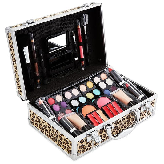 Makeup Kit Gift Set β 79 Piece - 32 Eye Shadows, 2 Blushes, 2 Lip Glosses, 2 Lipsticks, 2 Eye Liner Pencils, 1 Lip Liner Pencil, 1 Mascara - Case with Carrying Handle