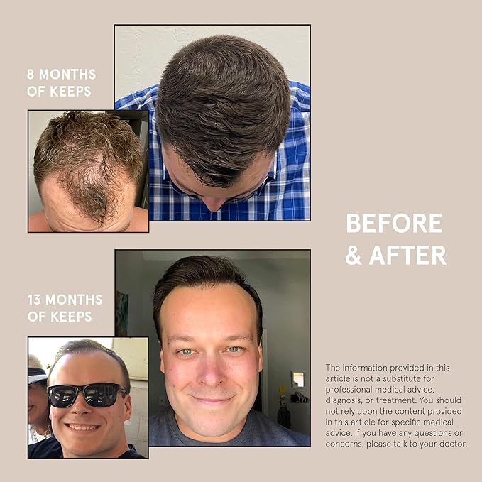 Keeps Hair Regrowth Treatment Mens Shampoo for Fuller, Thicker Looking Hair, 8 oz - Thinning and Hair Growth Shampoo for Men - DHT Blocker - Infused with Biotin, Caffeine, & Saw Palmetto