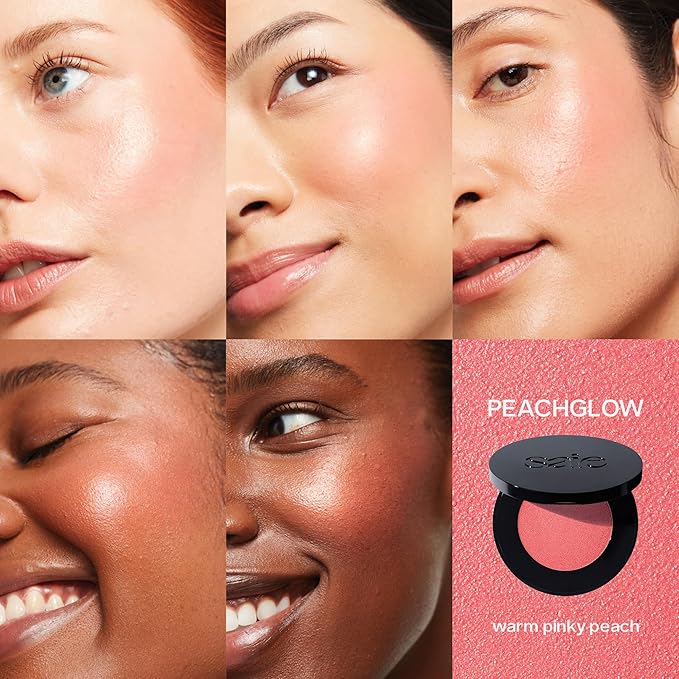 Saie Glow Sculpt Multi-Use Highlighter + Cream Blush - Lightweight with Hyaluronic Acid + Micropearl for Radiant, Glowing Skin - Peachglow (.02 oz)