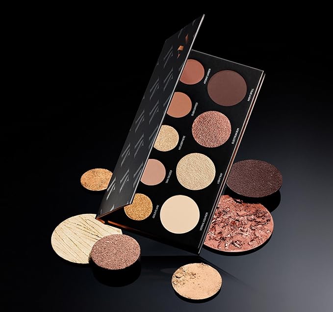 Morphe Makeup Palette - Power Multi-Effects Palette with Mattes, Shimmers, Duochromes & Silk Slip Toppers - Made to Build, Blend & Layer for Everyday Versatile Makeup Looks - Solaria (0.65 oz)