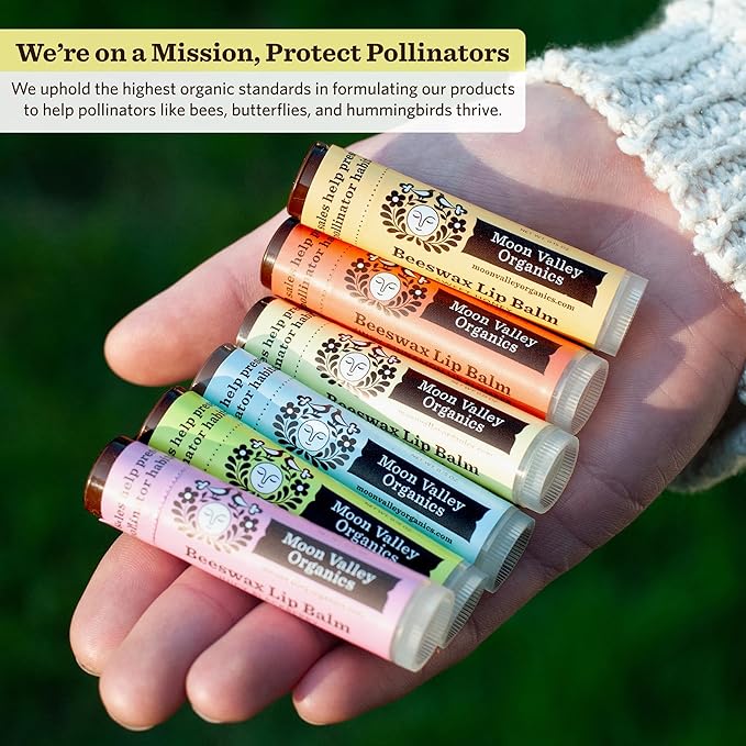 Moon Valley Organics Beeswax Lip Balm for Moisturizing Lips and Cuticles (VELVETY VANILLA, 1-Pack)
