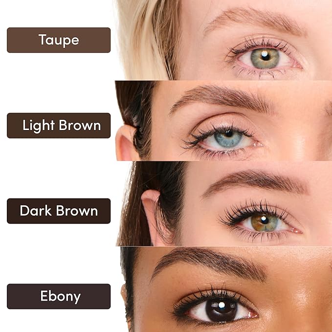 Easy Everyday™ Brow Pencil - Best Eyebrow Pencil for Women, Smudge Proof Hair-Like Strokes, 1.2mm Precision Tip with Spoolie, Vegan (Ebony)